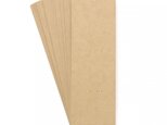 【30枚】ブックマーカー・ネックレス・かんざし・ストラップ用台紙 クラフト紙（OPP付） 5×155cm 日本製の画像