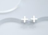 ミニ 十字架 ピアス シルバー925
