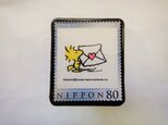 日本　プレミア切手ブローチ989の画像