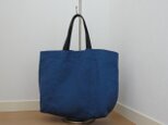 大きなトートバック　ブルー