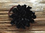 革花のヘアゴム 2Lｻｲｽﾞ  ブラック