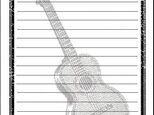ギターのレターセット【楽器シリーズ】の画像