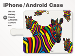 iPhone7/7Plus/Android全機種対応　スマホケース　手帳型　動物-アニマル-シマウマ-ゼブラ-B　36の画像
