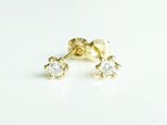 18k 一粒ピアス ダイヤモンドの画像