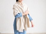 エシカルヘンプ平織ストール M 生成りの画像