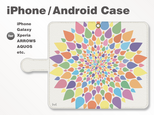 iPhone7/7Plus/Android全機種対応　スマホケース　手帳型　北欧-春-花-フラワー　パステル　38_02の画像