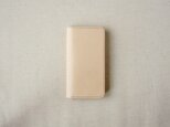牛革 iPhone SE/5/5sカバー  ヌメ革  レザーケース  手帳型  ナチュラルカラーの画像