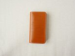 牛革 iPhone SE/5/5sカバー  ヌメ革  レザーケース  手帳型  キャメルカラーの画像
