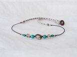 Smoky＆Turquoise Short Necklaceの画像