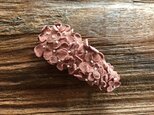 革花のバレッタ 金具6cm(花芯付き) サーモンピンク