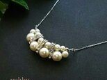 パールビジュー*ネックレス(シルバー)