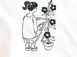 半袖 Tシャツ 『アサガオ観察・女子』 メンズ レディースの画像