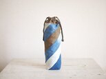 草木染めの水筒カバー（藍染めｘ柿渋）の画像