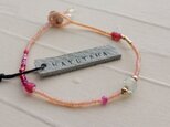 ルビー×フランスアンティークglassbracelet（sorairo)の画像