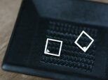 四角 ピアス シルバー925