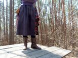 銘仙×播州織＜八月の紫＞バタフライスカートの画像