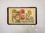 再販　チェコスロバキア　切手ブローチ1064