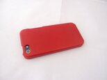 iPhone5, 5S用　レザーカバー 赤の画像