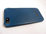 iPhone5, 5S用　レザーカバー 青の画像
