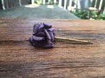革花のヘアピン(ビーズ) 薄紫b