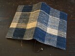 手織り布の文庫本ブックカバーの画像