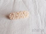 perle（gold）ビーズ刺繍バレッタの画像