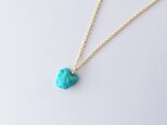 14kgf Kingman turquoise necklaceの画像