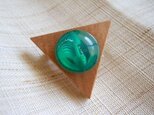 Triangle ブローチ green