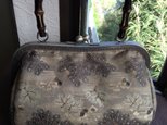 竹の手時代帯のがま口手さげ (再出品不可)