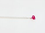 【Sさま専用】ピンクカルセドニーの一粒ネックレス2の画像