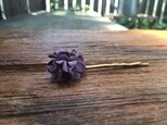 革花のヘアピン(ビーズ)ミニ 薄紫の画像