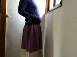 ゆらゆらギャザースカート グレープ×リネン 春の装い