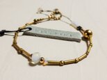 オパール×真鍮ヨーガン×フランスアンティークglassbracelet(sorairo)の画像