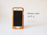 iPhone 11 / XR 対応・ iPhone各種レザーケース（みかん）の画像