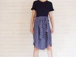 navyblue リメイクネルシャツワンピースの画像