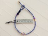 フランスアンティークglassbracelet（sumireiro)の画像