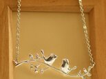【アンティーク風ネックレス】銀古美・鳥のネックレス（全長45cm)の画像