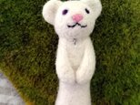 フェレットキーホルダー_ホワイトの画像