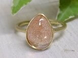 ストロベリークォーツ＊K18アンティーク調リング