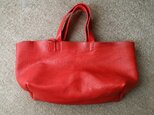 再販◆横長トート　redの画像