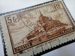 フランス1929年　切手ブローチの画像