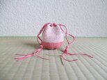 手編み巾着(小)ﾋﾟﾝｸの画像