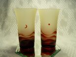 月と星　一口グラス　（ペア）の画像