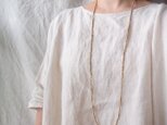 送料無料 ブラスビーズのロングネックレス 100cm