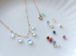 レインボームーンストーンストーンのネックレス