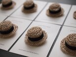 夏カンカン帽のブローチ(アイボリー)　受注制作の画像
