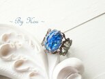 .:.｡o○o｡.* Blue Opal .:.｡o○o｡.*。・ヴィンテージ・リング。の画像