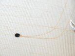 ブラックラブラドライトのネックレス（14金gf）の画像