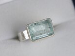 古代スタイル　アクアマリン　指輪　9.5号