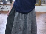正絹の着物2種類で作ったスカートの画像